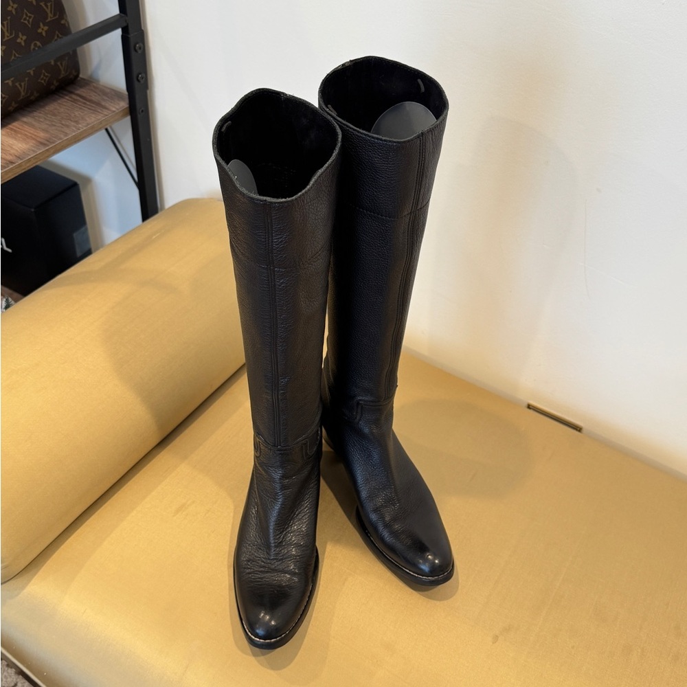 Vintage Miu Miu Black‎ Long Leather Boots. Size 36. - Picture 10 of 11